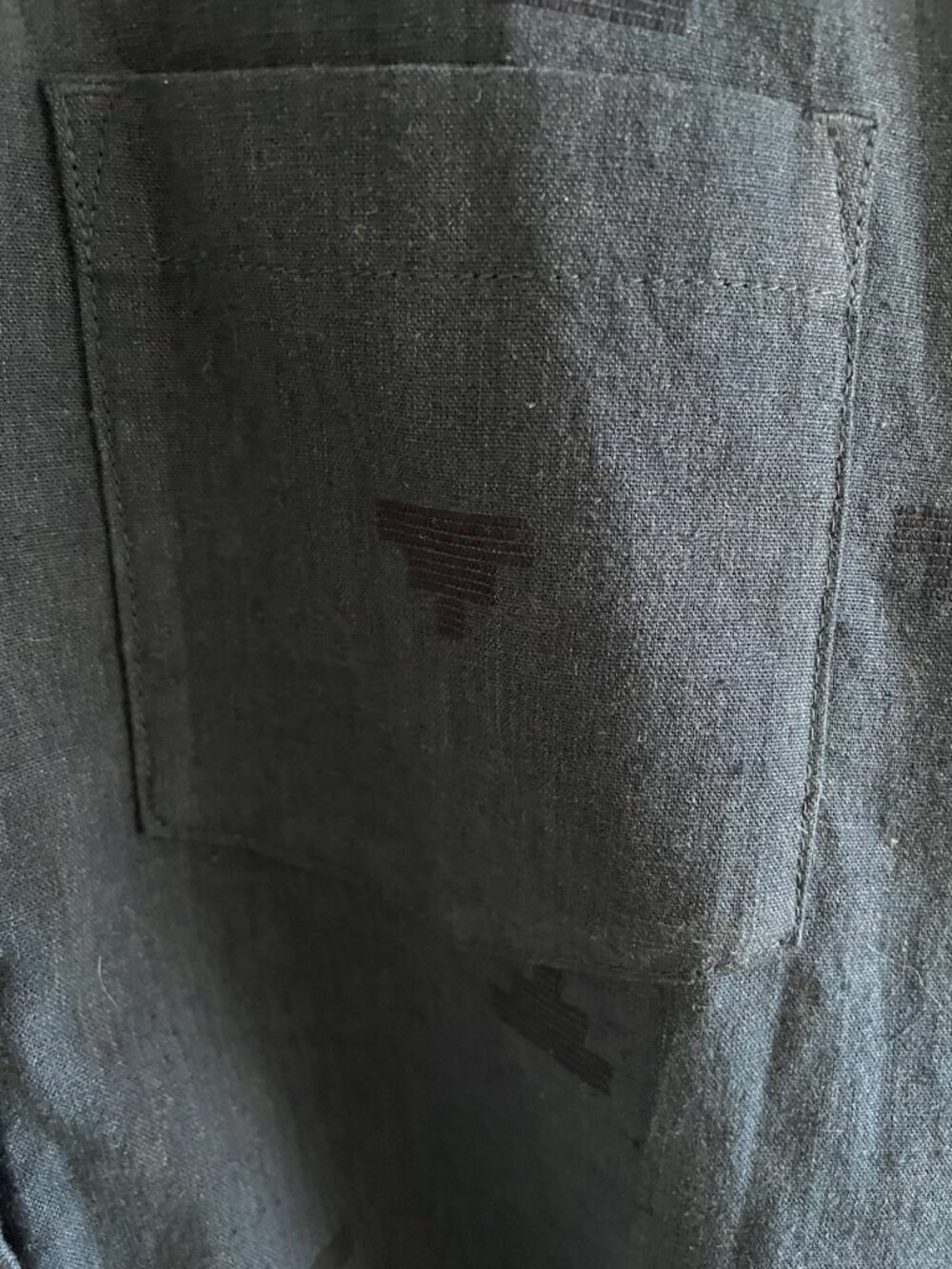 Bridge & Burn Blue & Black Bea Shirt Cotton Hemp Blend S - Picture 4 of 7